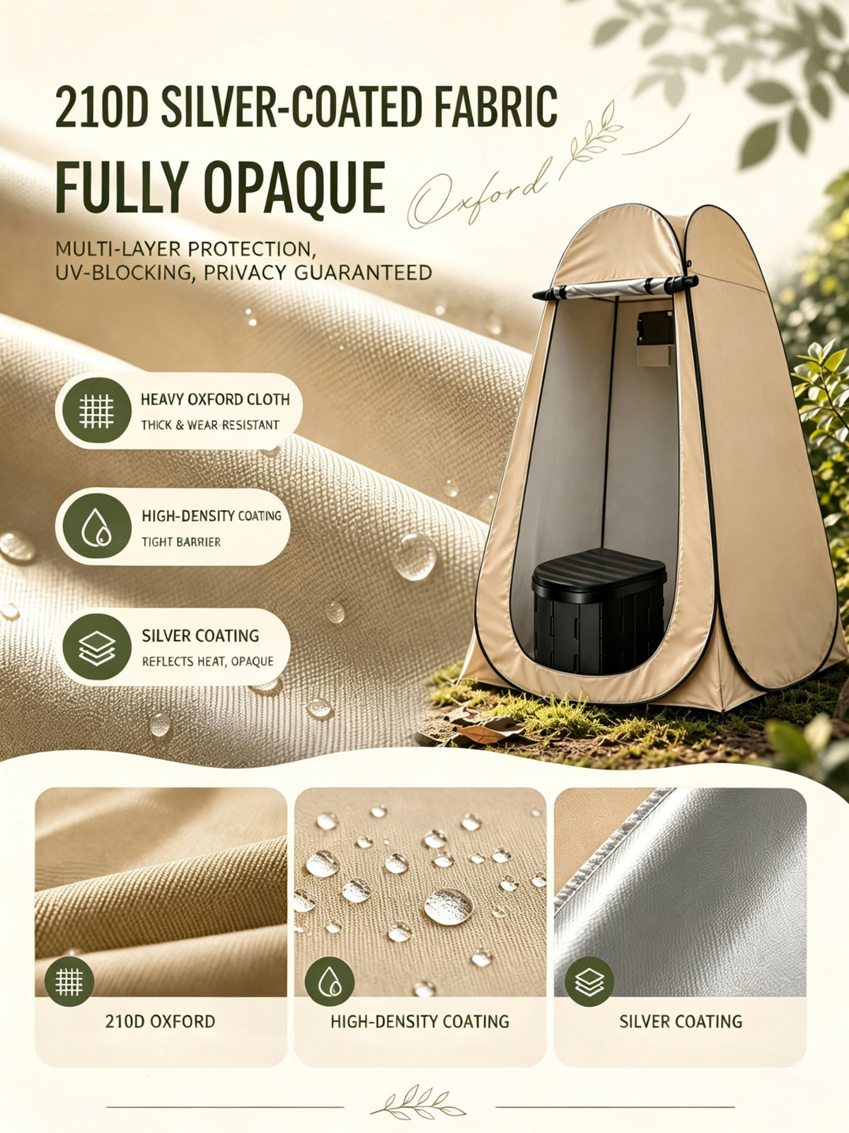 Pop Up Shower Portable Privacy Tent Camping Outdoor Changing Room Toilet Shelter