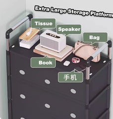 Portable Shoe Rack Stackable Cabinet Organiser Footwear Storage Dustproof Cover Wardrobe