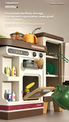Kids Pretend Role Play Toy Kitchen Cooking Children Toddler Food Cookware Set
