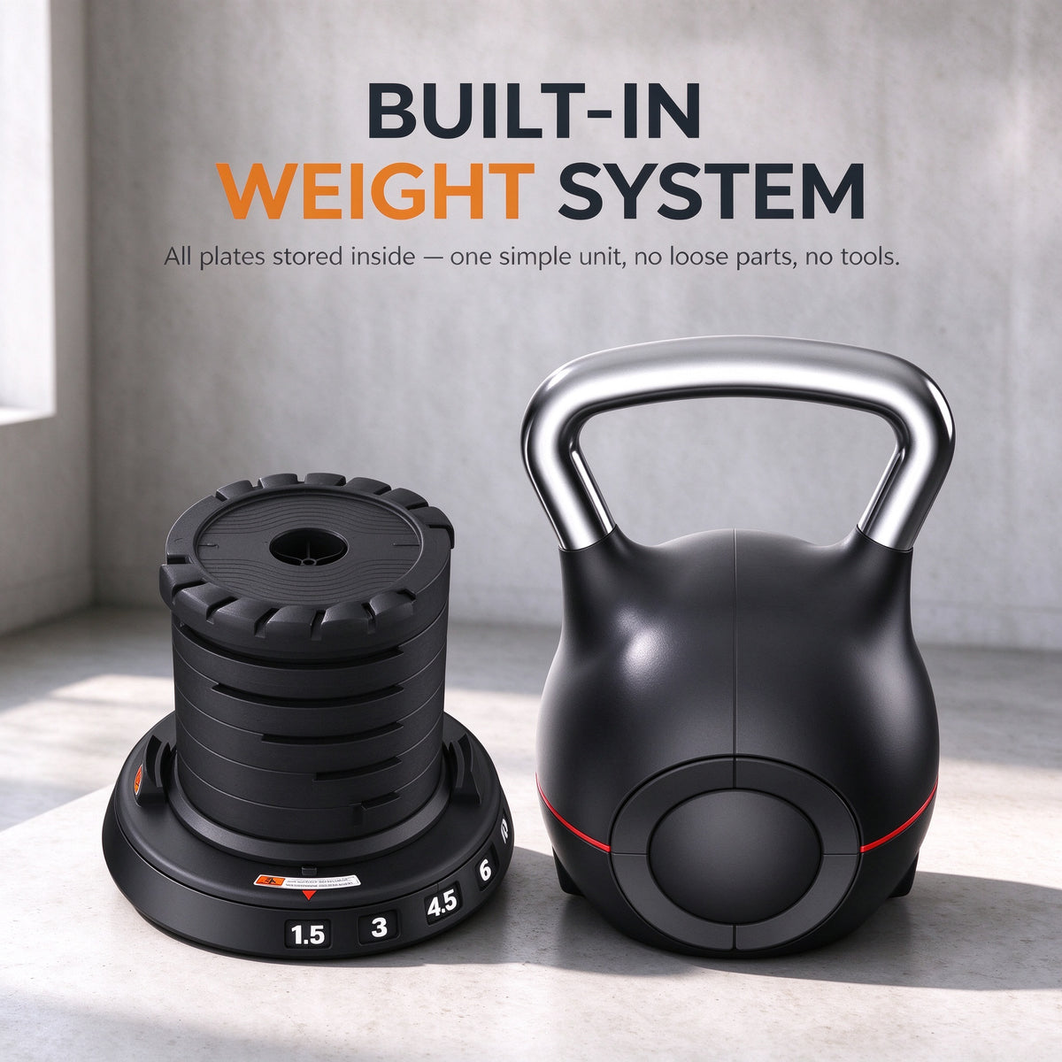 10kg Adjustable Kettlebell 7 in 1 Quick Weight Change Selection Home Gym Fitness Training