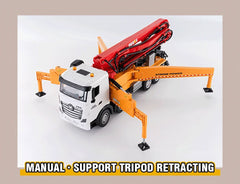HUINA 1/18  RC Alloy Cement Pump Truck Engineering  Vehicle Sound Light Kids Toy