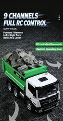 Huina 1/18 RC Engineering Construction Tipper Dump Truck Remote Control Toy Kids