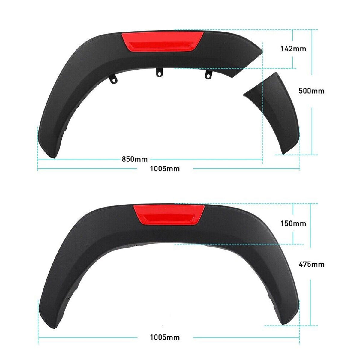 Front Rear Fender Flares for Toyota Hilux 2015-2021 2022 2023 SR/SR5 Wheel Arch