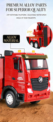 Huina 1:18 RC Remote Control Fire Engine Rescue Truck Toy Car Gift Water Cannon