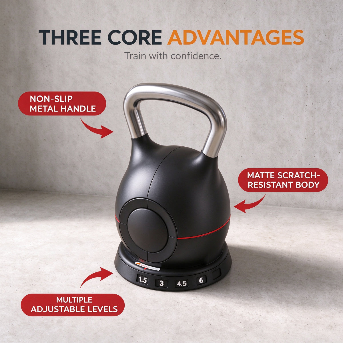 10kg / 20kg Adjustable Kettlebell 7 in 1 Quick Weight Change  Home Gym Fitness