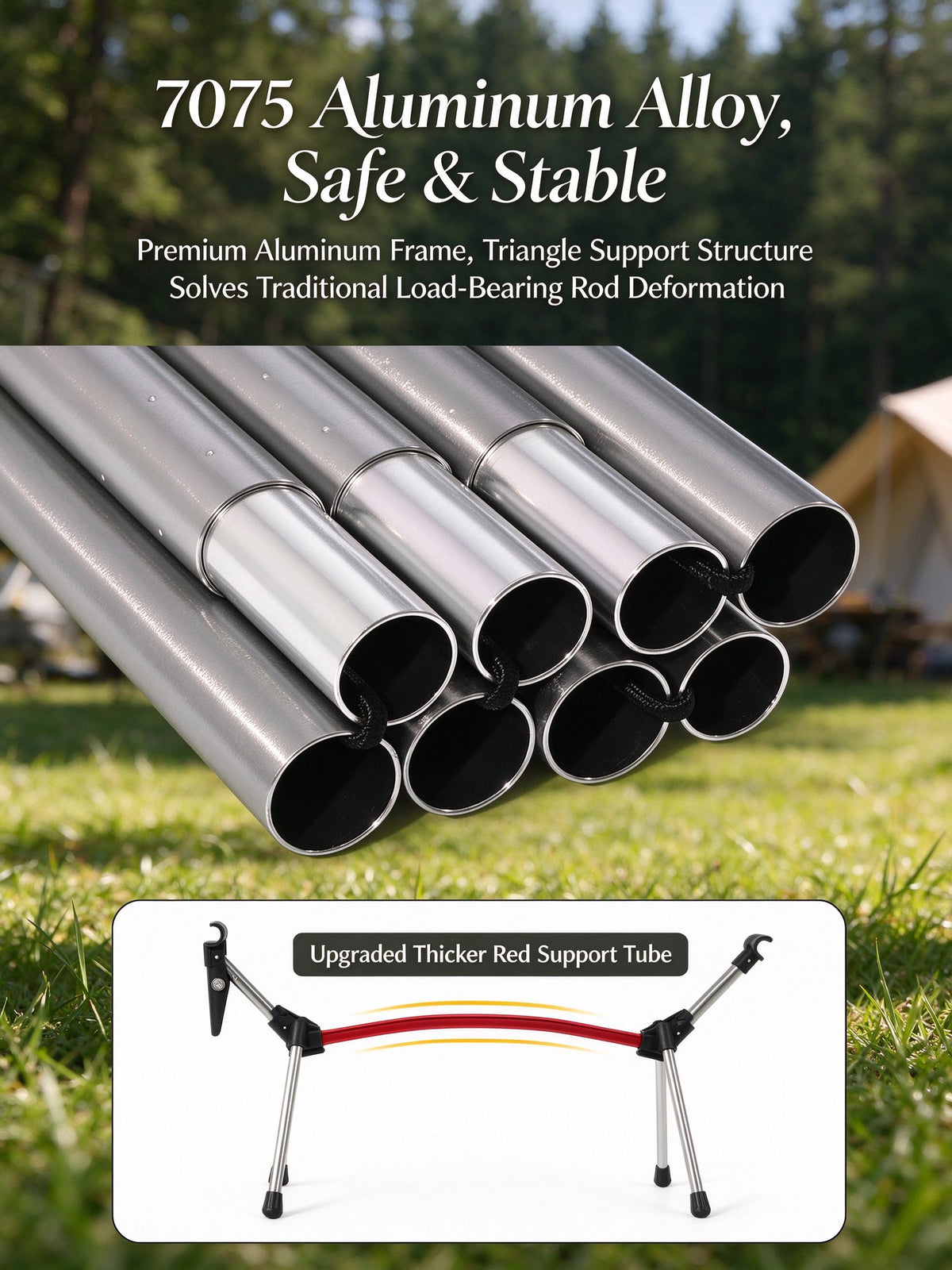 Height Adjustable Foldable Portable Outdoor Folding Camping Bed Stretcher Sleeping Cot Carry Bag Beige