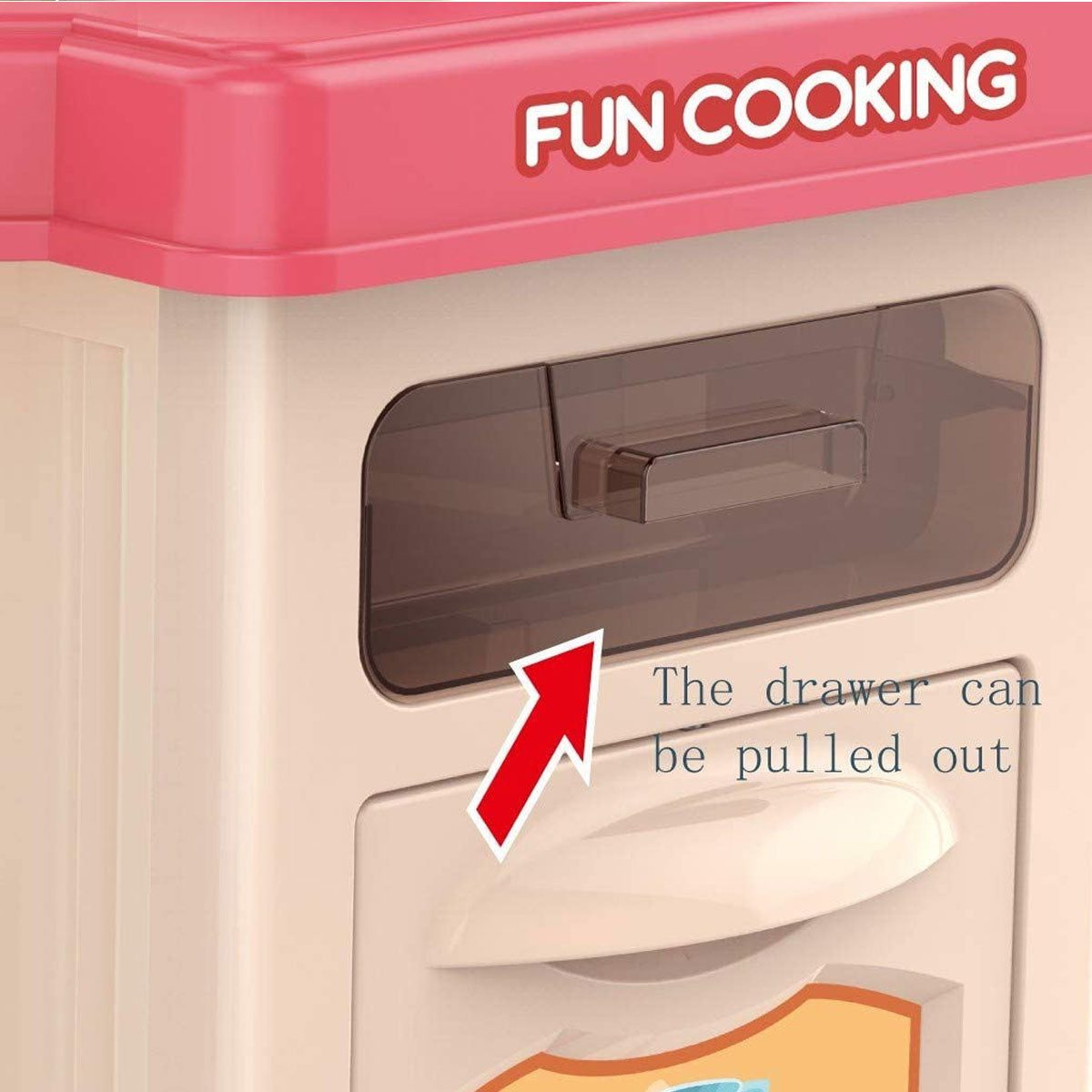 Kids Pretend Role Play Toy Kitchen Cooking Children Toddler Food Cookware Set M - Pink