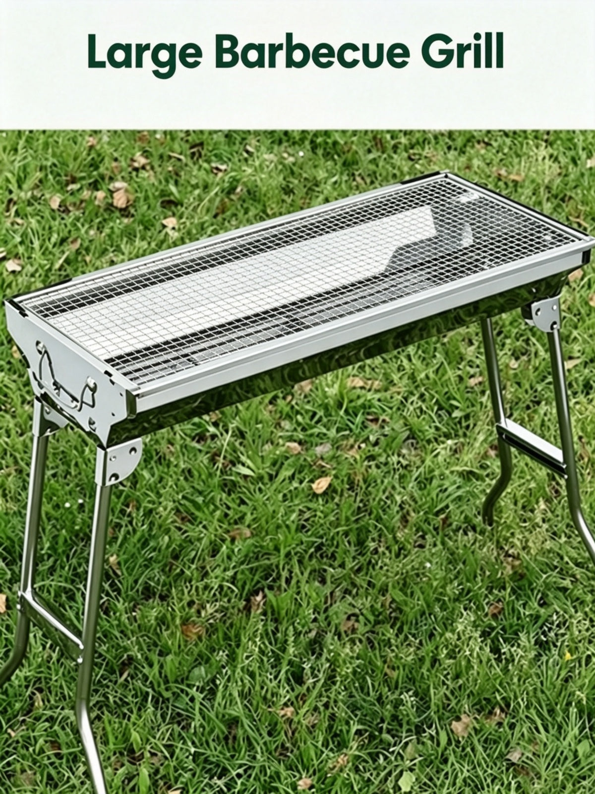 Portable Stainless Steel Charcoal BBQ Grill Foldable Outdoor Camping Barbecue