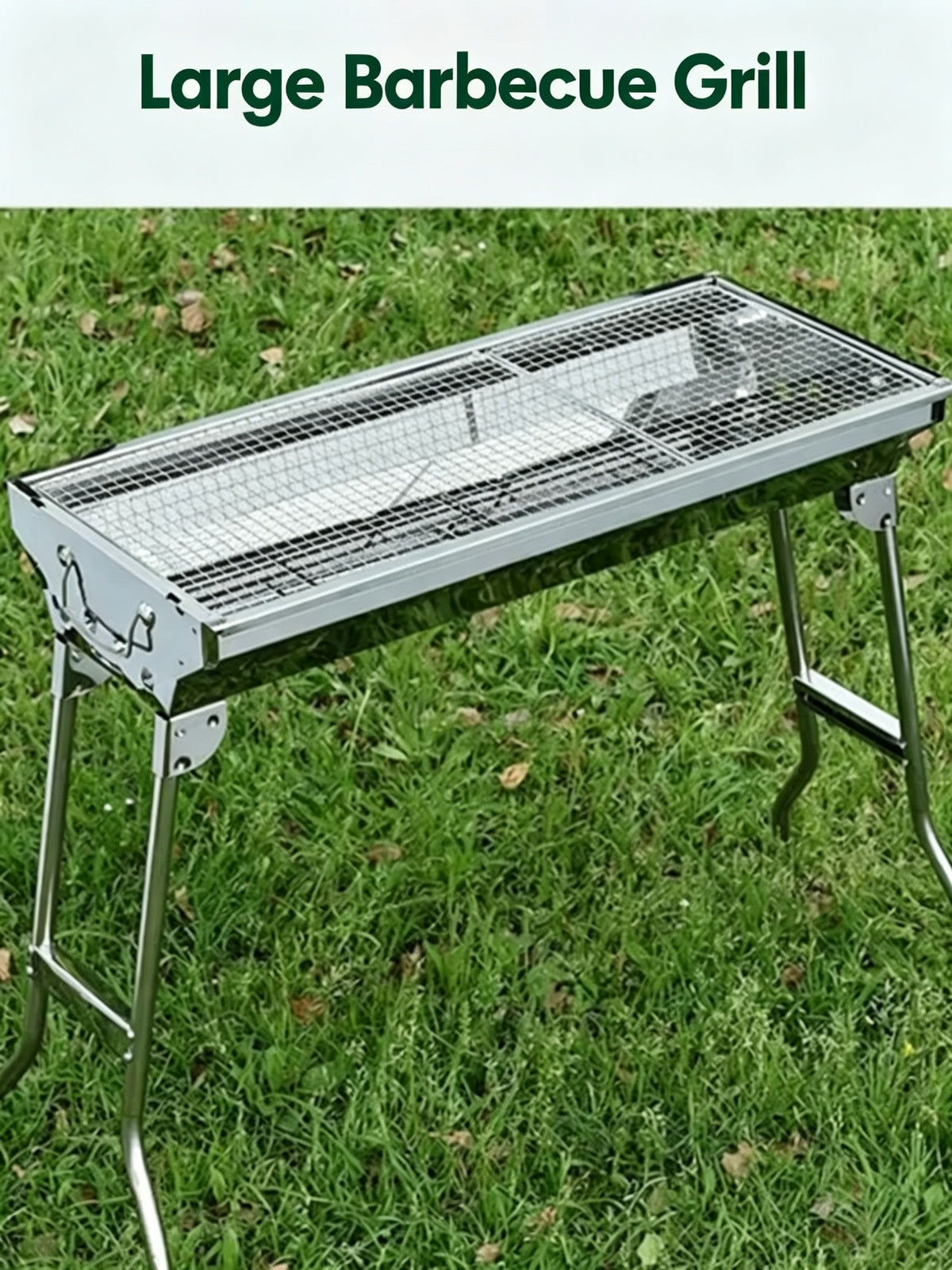 Portable Stainless Steel Charcoal BBQ Grill Foldable Outdoor Camping Barbecue Large