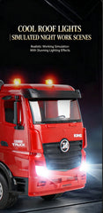 Huina 1:18 RC Remote Control Fire Engine Rescue Truck Toy Car Gift Water Cannon