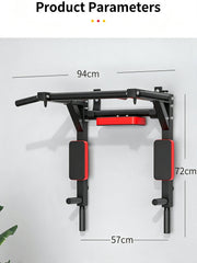 Multi Wall Mounted Adjustable Knee Raise Chin Pull Up Bar Dip Station Home Gym S