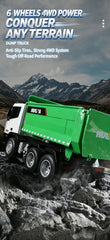 Huina 1/18 RC Engineering Construction Tipper Dump Truck Remote Control Toy Kids