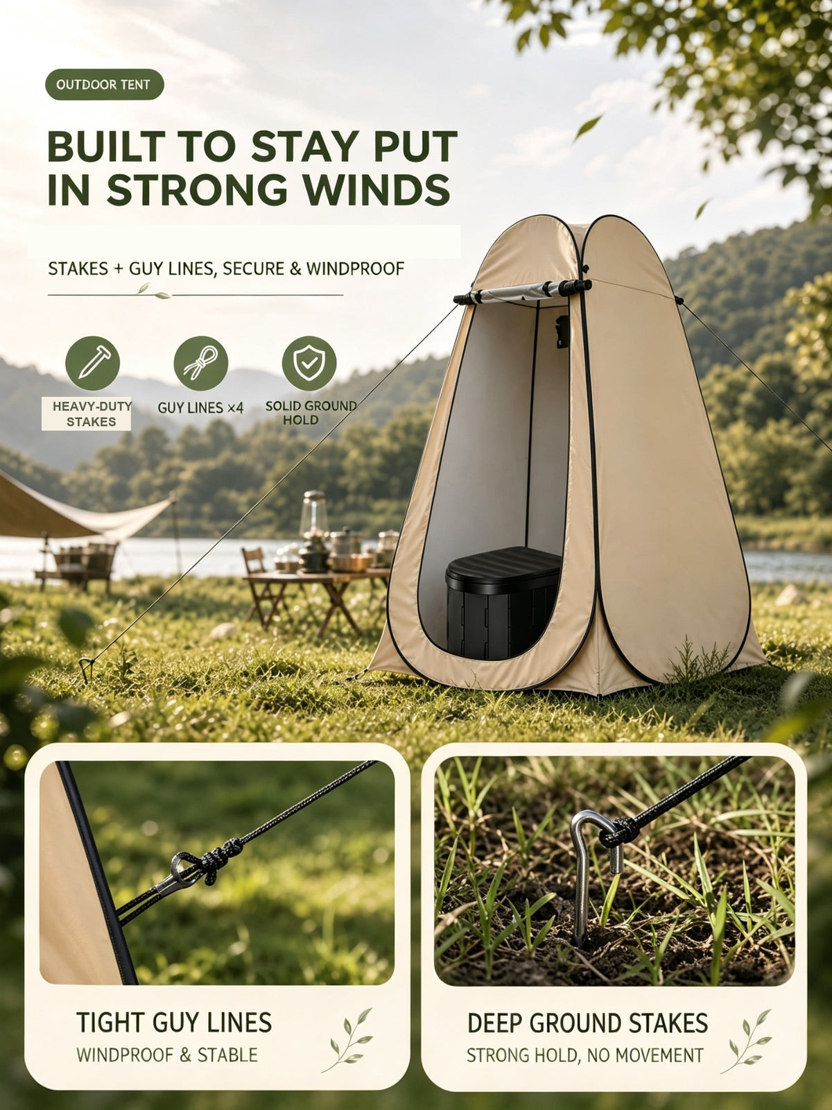 Pop Up Shower Portable Privacy Tent Camping Outdoor Changing Room Toilet Shelter