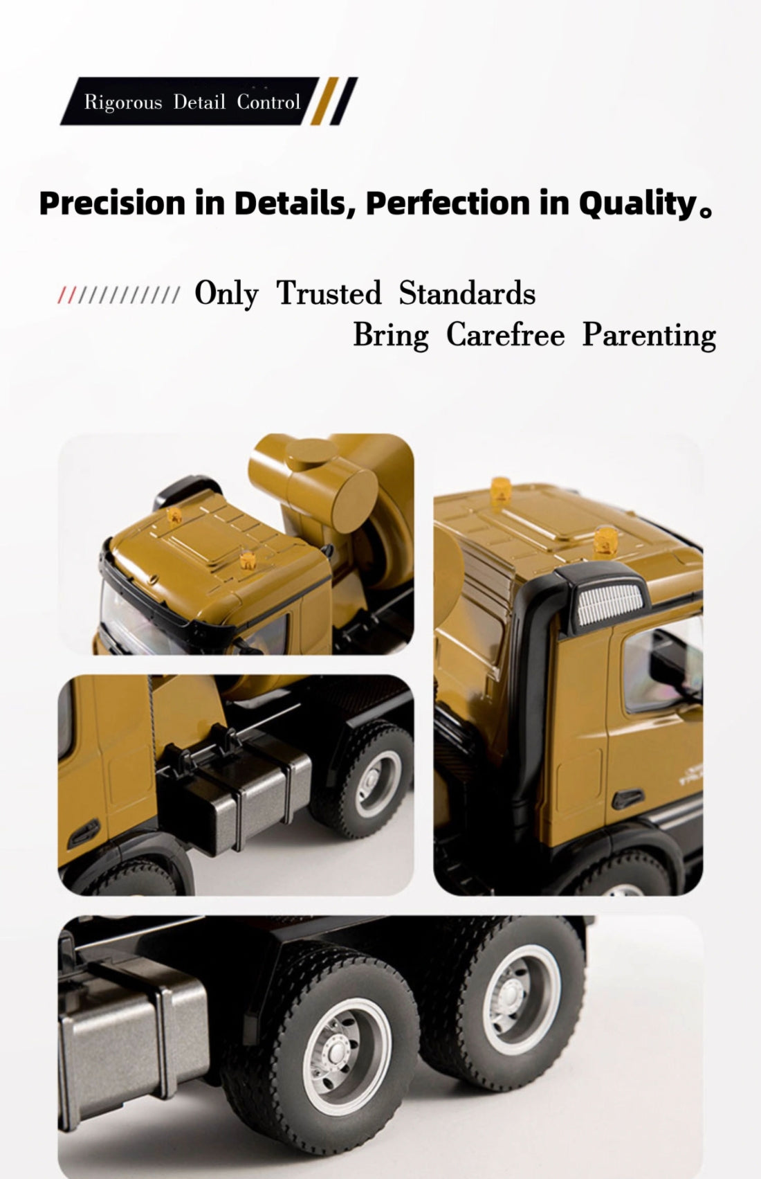 HuiNa Remote Control 10Ch RC Cement Mixer Truck 1:14 Construction Scale Model