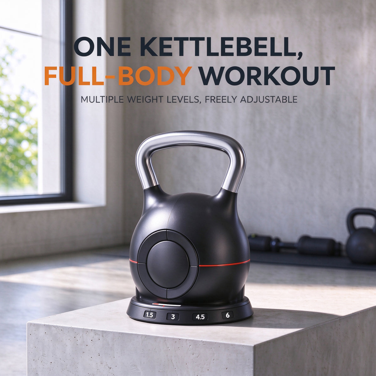10kg / 20kg Adjustable Kettlebell 7 in 1 Quick Weight Change  Home Gym Fitness