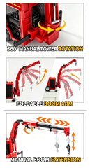 Huina 1/18 9CH Remote Control Fire Engine Truck Water Spray RC Car Kid Rescue