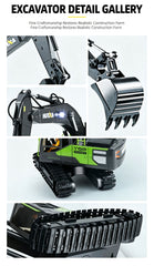 HUINA 1/18 13CH RC Alloy Excavator Construction Engineering Vehicle Toy Gift