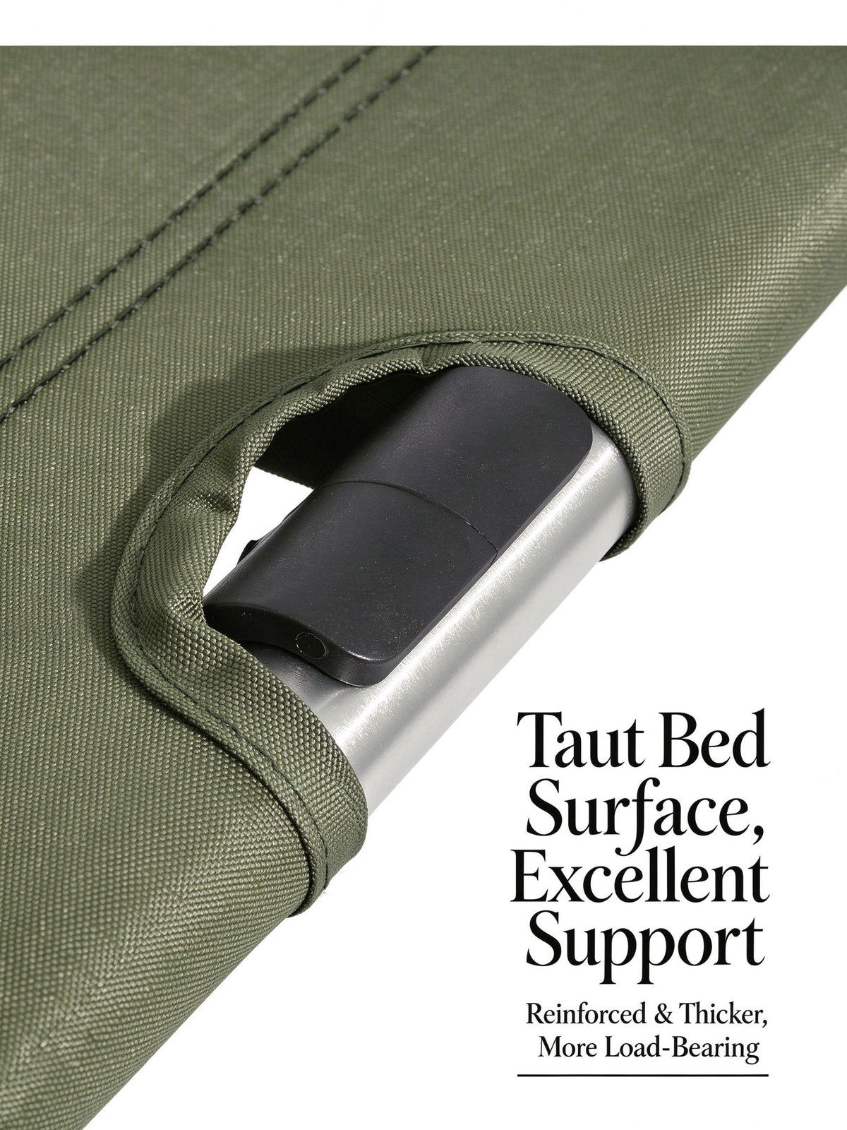 Height Adjustable Foldable Portable Outdoor Folding Camping Bed Stretcher Sleeping Cot Carry Bag Green