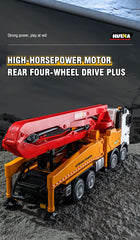 HUINA 1/18  RC Alloy Cement Pump Truck Engineering  Vehicle Sound Light Kids Toy