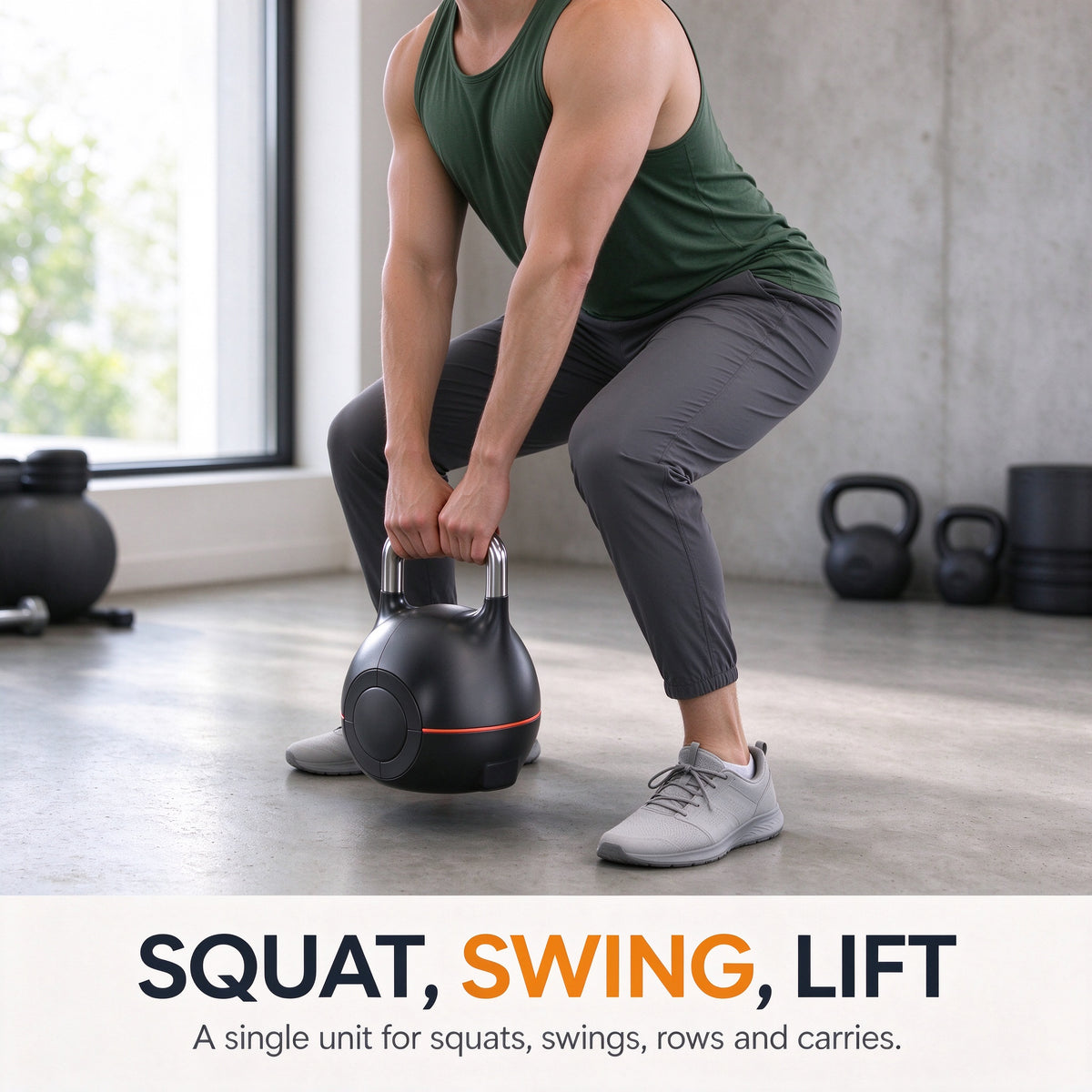 10kg / 20kg Adjustable Kettlebell 7 in 1 Quick Weight Change  Home Gym Fitness