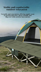 Folding Foldable Portable Camping Bed Recliner Chair Beach Outdoor Stretcher Green