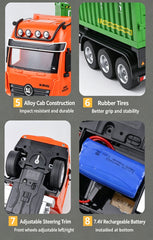 Huina 1/18 RC Remote Control Semi Container Truck Hauler Trailer Lorry Kids Boys Gift