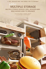 Kids Pretend Role Play Toy Kitchen Cooking Children Toddler Food Cookware Set
