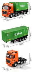 Huina 1/18 RC Remote Control Semi Container Truck Hauler Trailer Lorry Kids Boys Gift