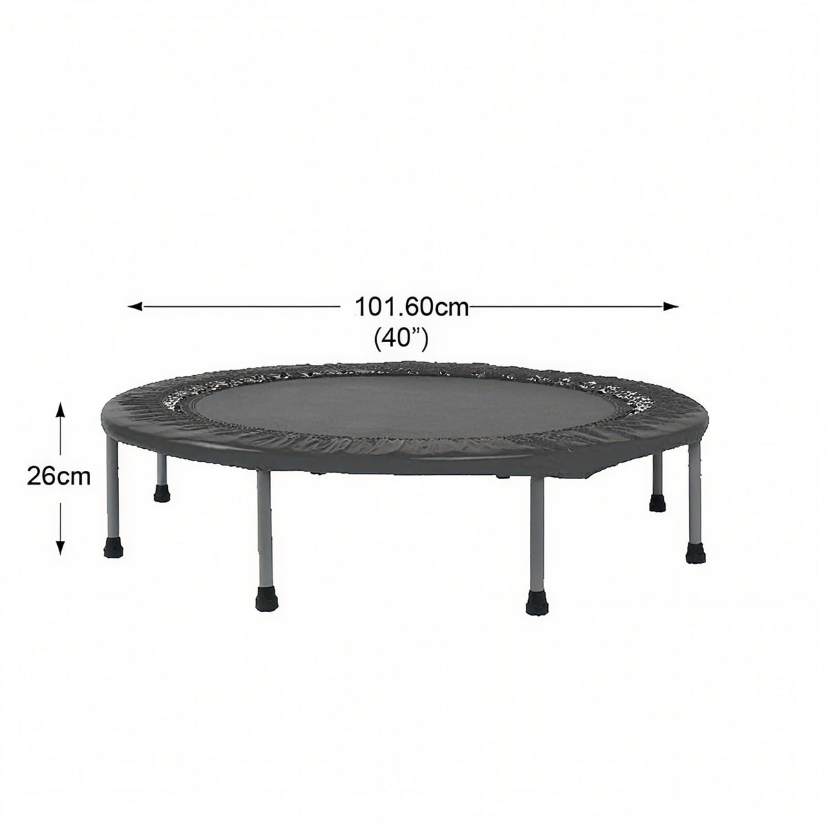 40" Mini Trampoline Jogger Rebounder Home Gym Workout Fitness Black