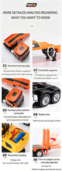 HUINA 1/18 Remote Control Semi Trailer Flated Truck Excavator Construction Kid RC Toy