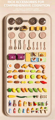 Kids Pretend Role Play Toy Kitchen Cooking Children Toddler Food Cookware Set