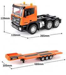 HUINA 1/18 Remote Control Semi Trailer Flated Truck Excavator Construction Kid RC Toy