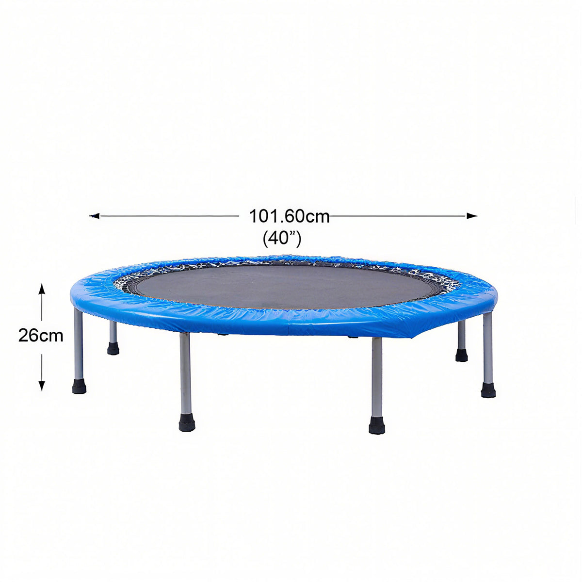 40" Mini Trampoline Jogger Rebounder Home Gym Workout Fitness Blue