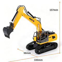 HUINA 1/18 Remote Control Semi Trailer Flated Truck Excavator Construction Kid RC Toy