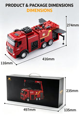 Huina 1/18 9CH Remote Control Fire Engine Truck Water Spray RC Car Kid Rescue