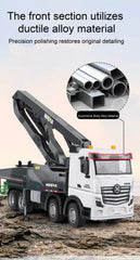 HUINA 1/18  RC Alloy Cement Pump Truck Engineering  Vehicle Sound Light Kids Toy Green