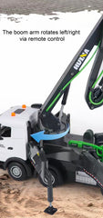 HUINA 1/18  RC Alloy Cement Pump Truck Engineering  Vehicle Sound Light Kids Toy Green