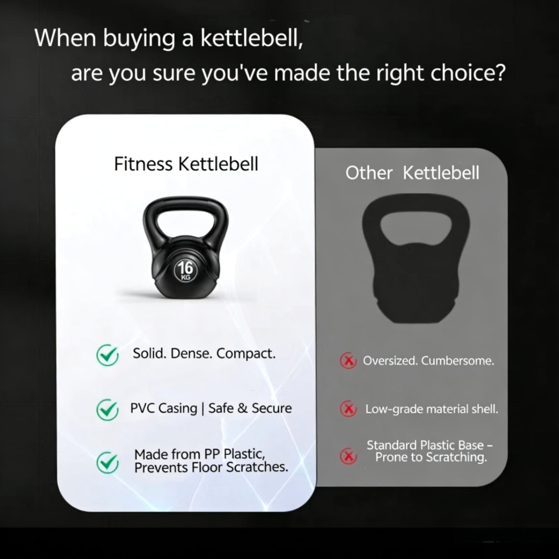 16KG Kettlebell Set Weight Lifting Bench Dumbbells Kettle Bell Kettlebells Gym Home