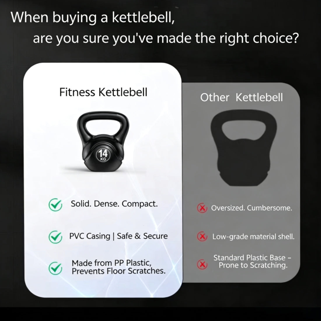 14KG Kettlebell Set Weight Lifting Bench Dumbbells Kettle Bell Kettlebells Gym Home