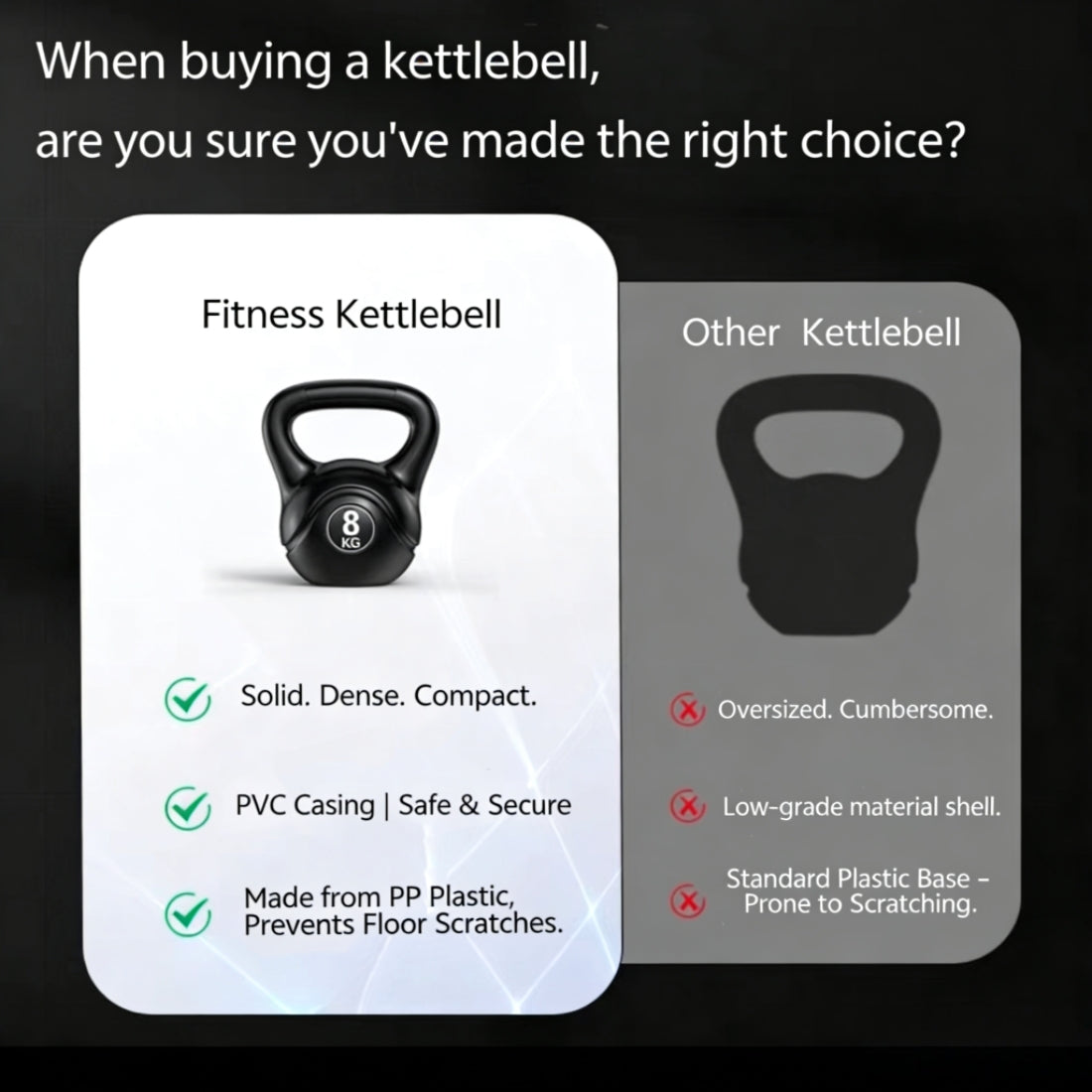 8KG Kettlebell Set Weight Lifting Bench Dumbbells Kettle Bell Kettlebells Gym Home