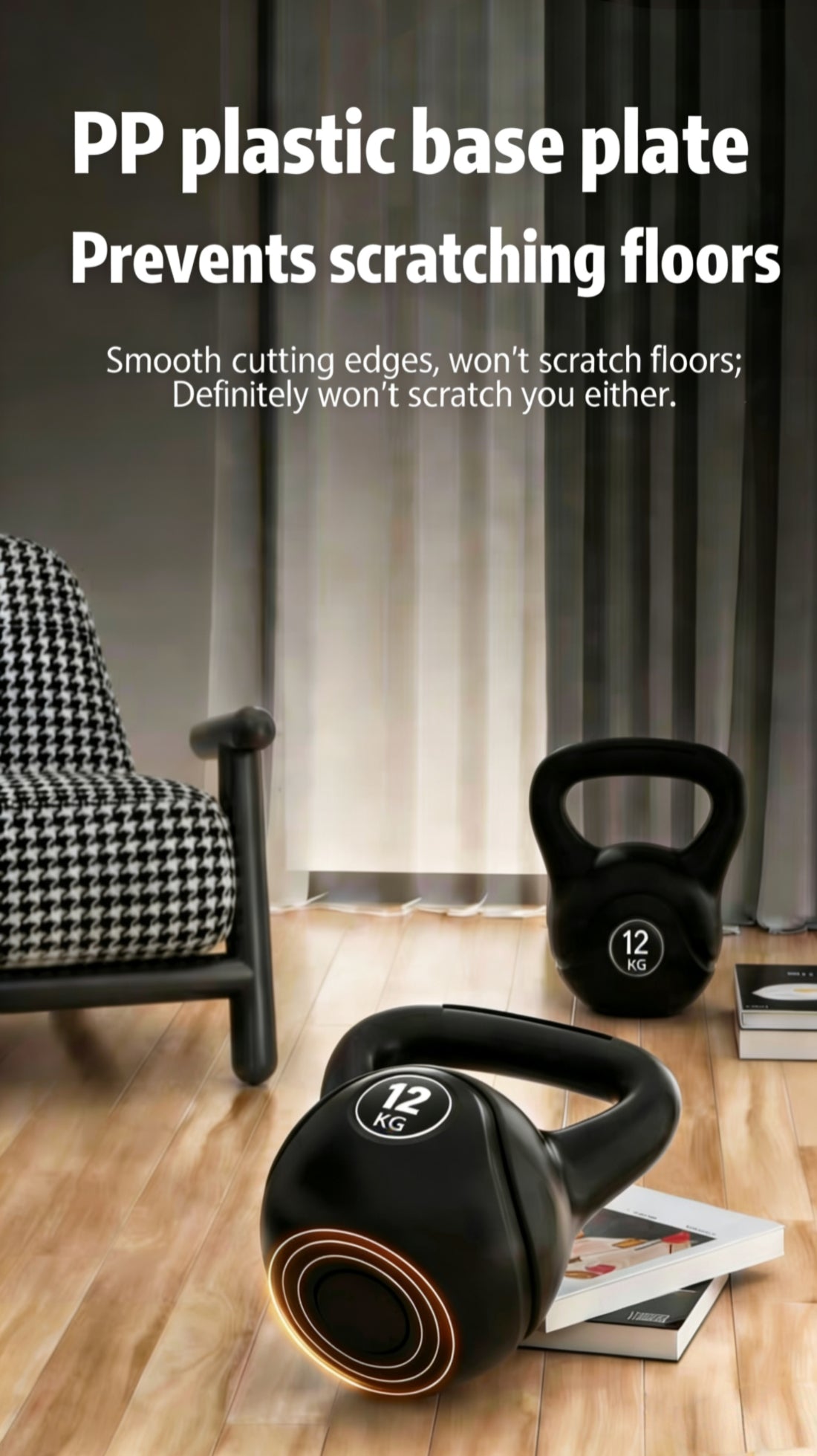 12KG Kettlebell Set Weight Lifting Bench Dumbbells Kettle Bell Kettlebells Gym Home