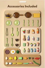 Kids Pretend Role Play Toy Kitchen Cooking Children Toddler Food Cookware Set
