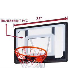 Portable Basketball Hoop Stand System Height Adjustable Net Ring Kids Junior