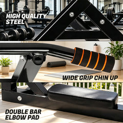Multi Wall Mounted Adjustable Knee Raise Chin Pull Up Bar Dip Station Home Gym