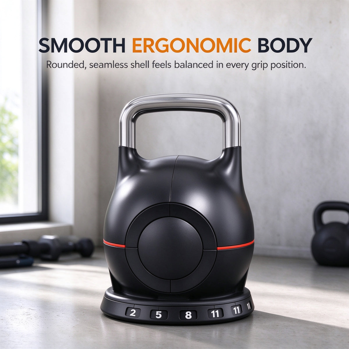 20kg Adjustable Kettlebell 7 in 1 Quick Weight Change Selection Home Gym Fitness Training