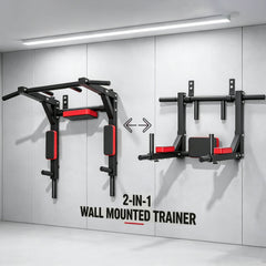 Multi Wall Mounted Adjustable Knee Raise Chin Pull Up Bar Dip Station Home Gym S