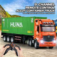 Huina 1/18 RC Remote Control Semi Container Truck Hauler Trailer Lorry Kids Boys Gift