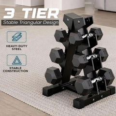 3 Pair Tier Dumbbells Rack Dumbbell Stand Storage Racking Home Gym Equipment