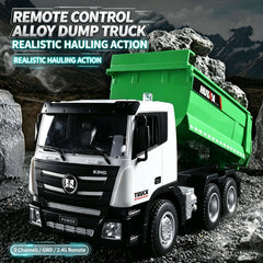 Huina 1/18 RC Engineering Construction Tipper Dump Truck Remote Control Toy Kids