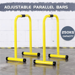 Home Gym Chin Up Dip Parallel Bar Dips Exercise Push Pull Up Equaliser Cross Parallettes Stand Station